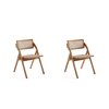 Manhattan Comfort Lambinet Folding Dining Chair in Nature Cane, Set of 2 DCCA07-NA